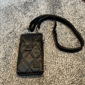Black Quilted Crossbody Bag HKWP
